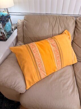 Nepalese Handwoven Golds olds 100% cotton Throw Pillowcase 18" x 29"